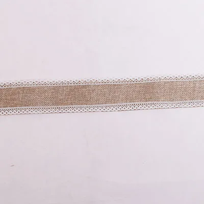 linen 10 м Сделай Сам льняная кружевная лента для изготовления бантов Изысканная лента Рождественский Подарочный декоративный ленты для рукоделия украшения рождественской елки - Цвет: linen