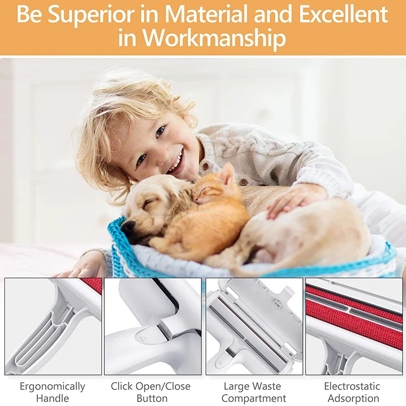 Средство для удаления шерсти домашних животных многоразовый ролик собак и кошек