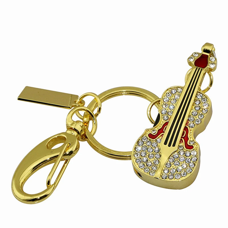 Металлический кристалл гитара USB флеш накопитель U диск 8GB Pen Drive 16GB 32GB Pendrive 64GB 128GB