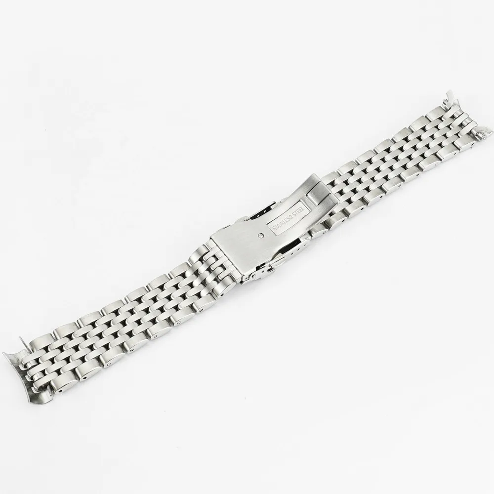 20mm 22mm Stainless steel Curved End  Bead of Rice Watch Band Strap Fit For SKX 007 Watch