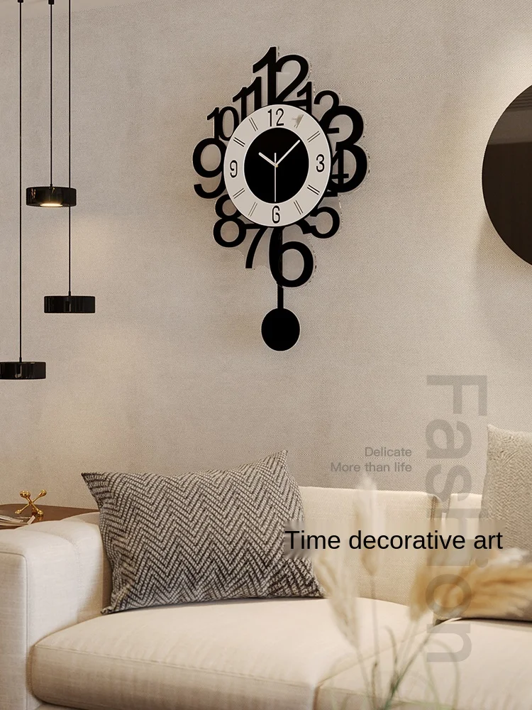 

Clocks Wall Clocks Living Room Nordic Household Mute Simple Creative Personality Atmosphere Decoration Wall Watch Quartz Clock