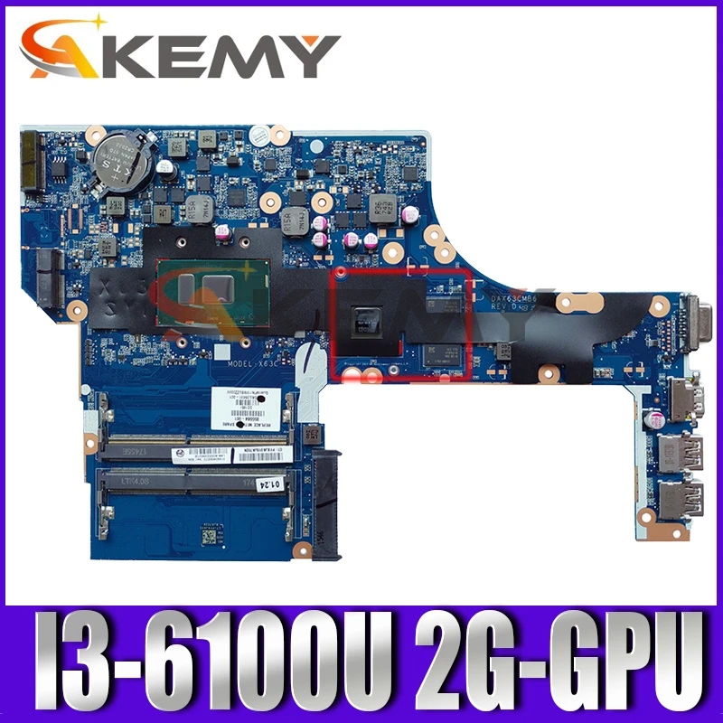 

DAX63CMB6C0 DAX63CMB6D1 для HP 450 G3 470 G3 материнская плата портативного компьютера с I3-6100U 2G-GPU 100% полностью протестирована 855561-601 856180-001/501