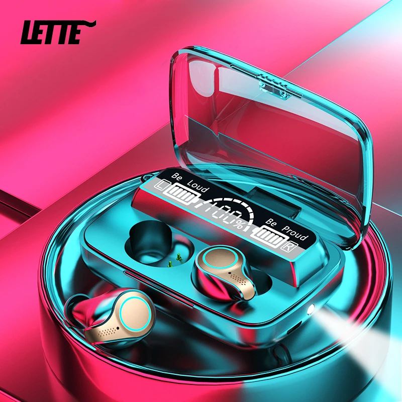 

TWS беспроводные наушники V5 Bluetooth наушники с сенсорным управлением HD звук шумоподавление 2000 мАч Внешний аккумулятор наушники