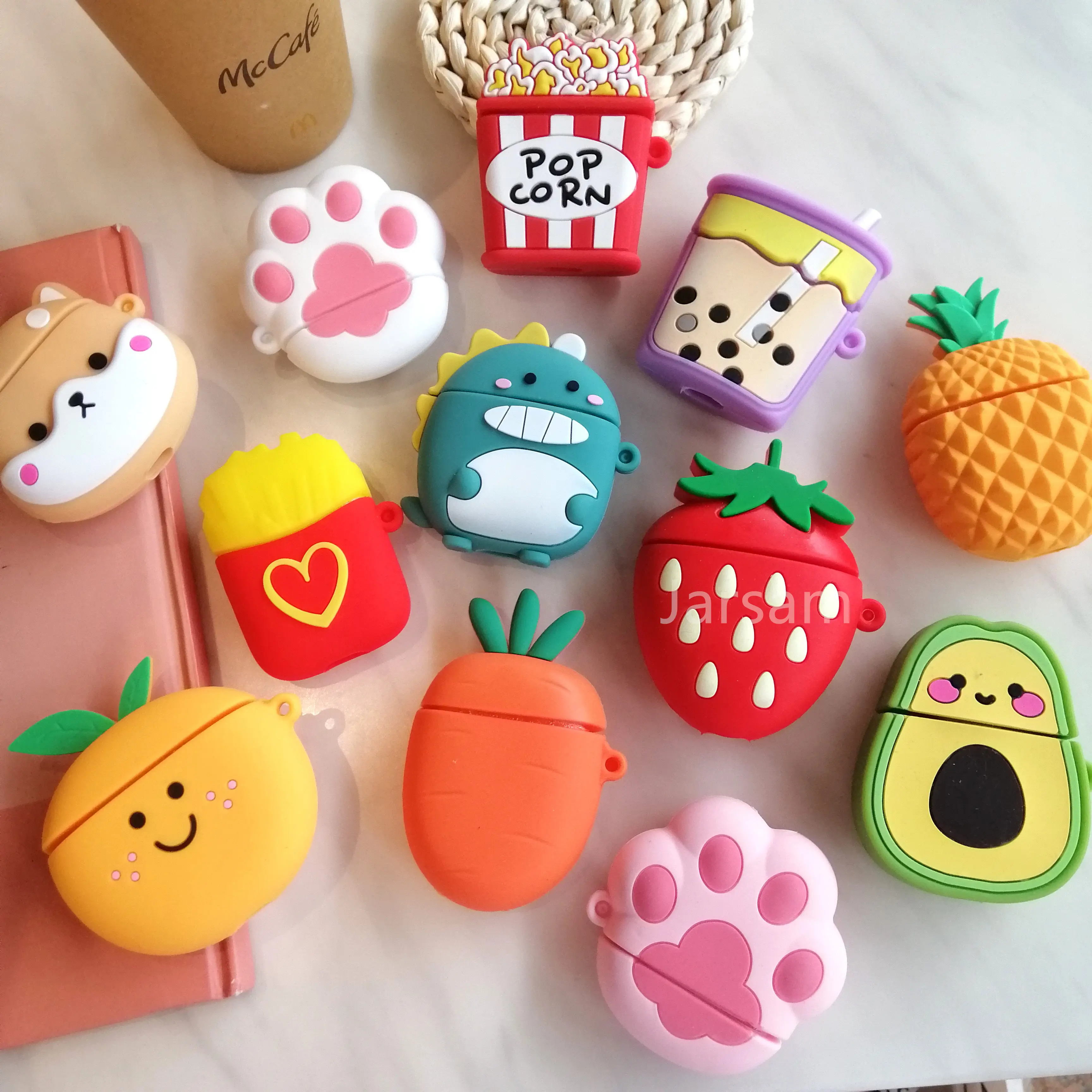 

Cases For AirPods 2 Soft Cartoon Wireless Earphone Case For Air Pods Charging Box Cover For airpods case Silicone