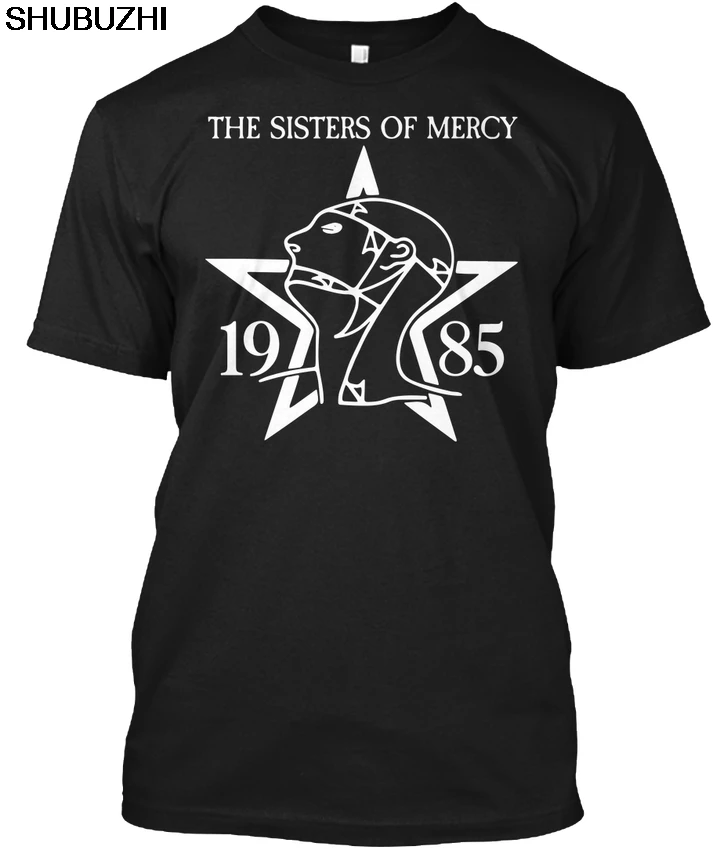 

Summer Fashion Black Men Tshirt Sisters Of Mercy With 1985 The Popular Tagless Tee T-Shirt Euro Bigger Size Sbz343