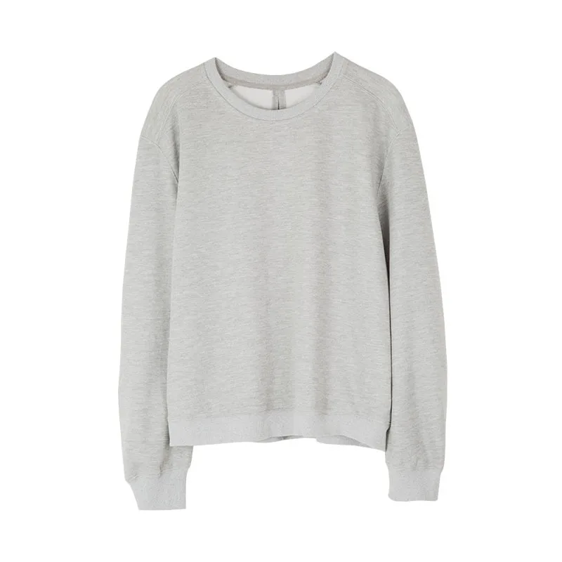 

2021 Spring New Casual Sweater Solid Color Top Loose Round Neck Sweater Women Sweatshirt Women