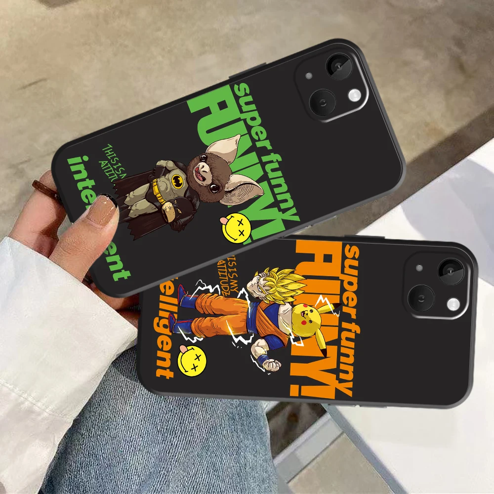 

Case for iPhone 13 12 Pro Max Mini 11 Pro Max SE 2020 XS Max XR 6 6S 7 8 Plus Soft TPU Spoof Cartoon Character Phone Couqe Funda