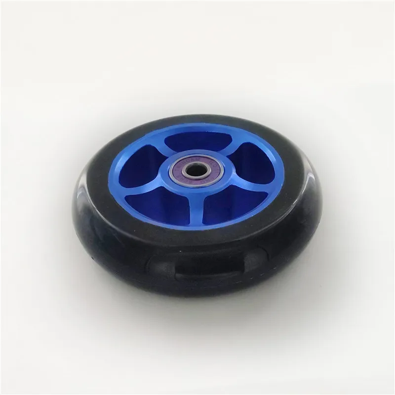 2 pieces/lot Aluminium Alloy Steel Hub High Elasticity and Precision speed skating Skateboard wheel 88A 100mm Scooter Wheel