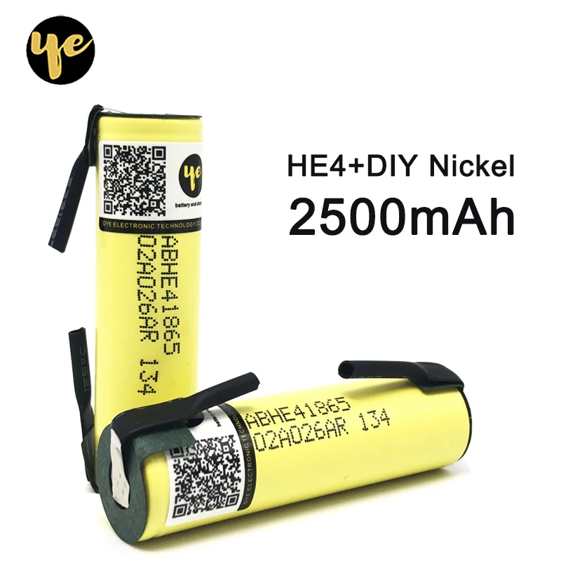 1-10 шт 18650 батарея 2500mah 20A для LG HE4 18650 литий-ионная аккумуляторная батарея безопасная мощность 3,7 V батарея для ecig/скутера+ никель
