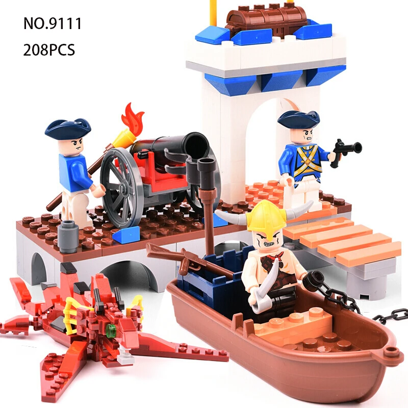 Большой черный жемчуг строительные блоки совместимы с legoings Пираты корабль