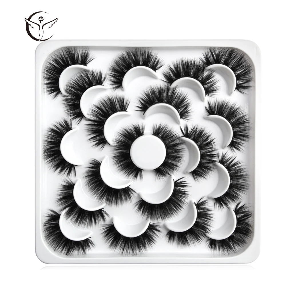 Mink eyelashes 3d mink hair eyelashes10 pairs long makeup 3d faux nature fake lashes extension false eyelashes Wholesale(10P