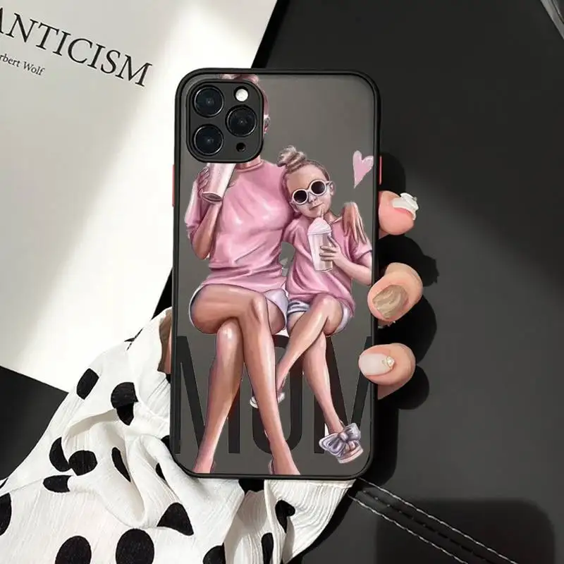 

Baby Mouse Mama Mouse Super Mom Girl Phone Cases matte transparent For iphone 7 8 11 12 plus mini x xs xr pro max cover