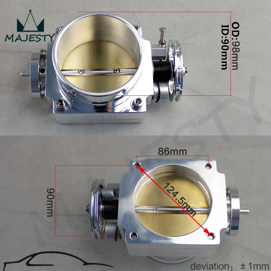 Универсальный впускной коллектор дроссельной заслонки 90 мм VQ35TPS RB25DET RB26DET GTS