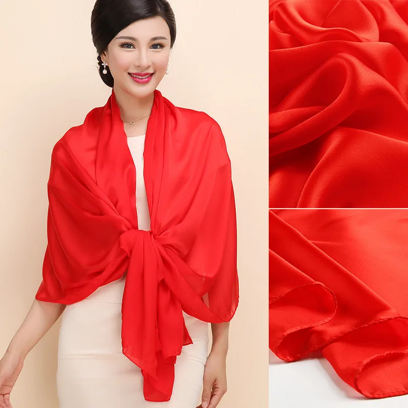 Шелковая ткань 100% однотонный разноцветный окрашенный Шелковый шарф