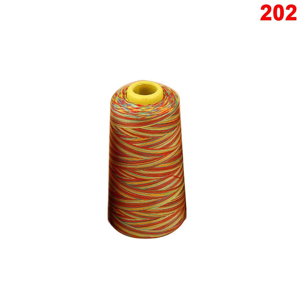 Цветная нить для швейной машины Полиэстеровая стежка текстильная тканая вышивка