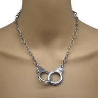goth padlock chain necklace women men punk choker lock pendant necklace gothic grunge jewelry