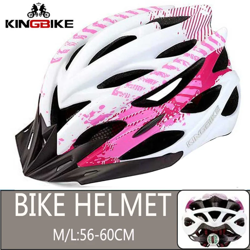 675-Pink KINGBIKE велосипедный шлем из титана Сверхлегкий в форме велосипедный шлем с козырьком дышащий дорожный горный MTB открытый велосипедный шлем - Цвет: 675-Pink