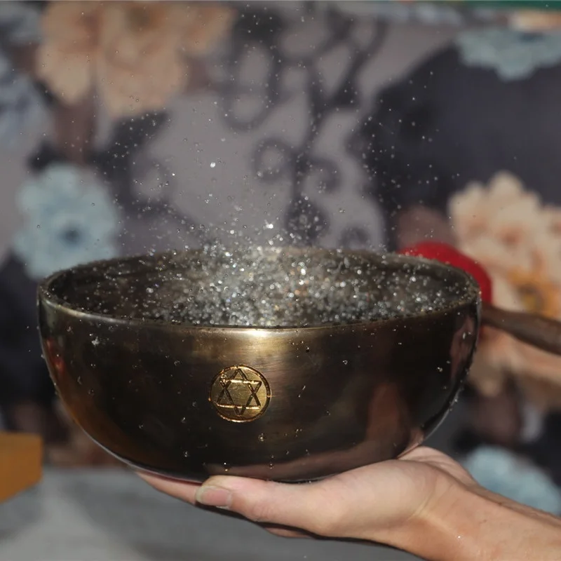 Профессиональная чаша для пения 7 чакр 6 звезд медная йоги спа физиотерапии