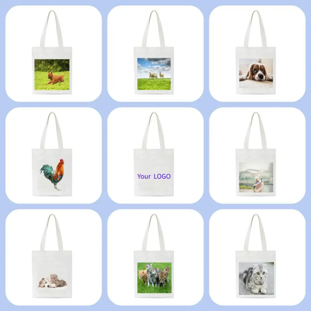 Женские сумки тканевая сумка-тоут на заказ с принтом логотипа сделай сам для