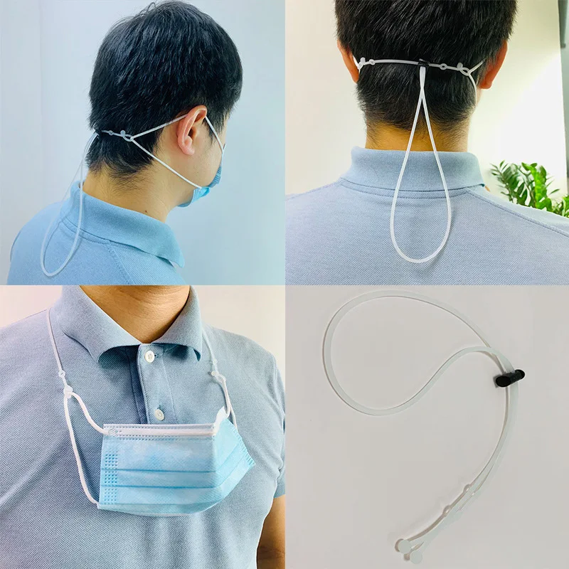Мягкий ремешок для маски регулируемый застежка-держатель защиты ушей крючок