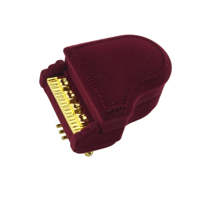 Горячая продажа пианино форма хранения Свадебная коробка для кольца сережек