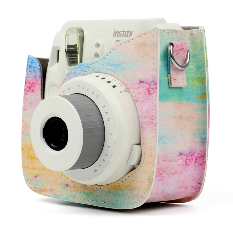 Для Fujifilm Instax Mini 9 8 + чехол для камеры с масляной краской из искусственной кожи