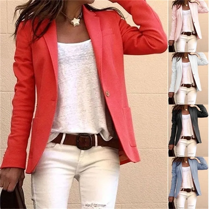 Женские блейзеры и куртки зимнего размера плюс черный Повседневный плащ Блейзер