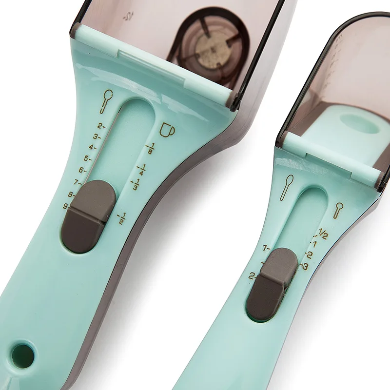 Регулируемый мерные ложки Пластик мерная ложка полезные сахарные фигурки для