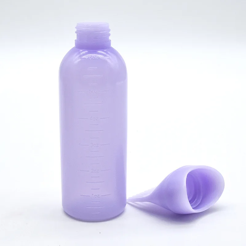 Purple 120 мл профессиональная расческа для окрашивания волос, инструмент для укладки волос, пустой флакон для окрашивания волос с аппликатором, расческа для салона - Цвет: Purple
