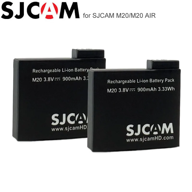 Комплект из 2 предметов спортивной экшн-камеры SJCAM M20 батареи Перезаряжаемые Li-Ion