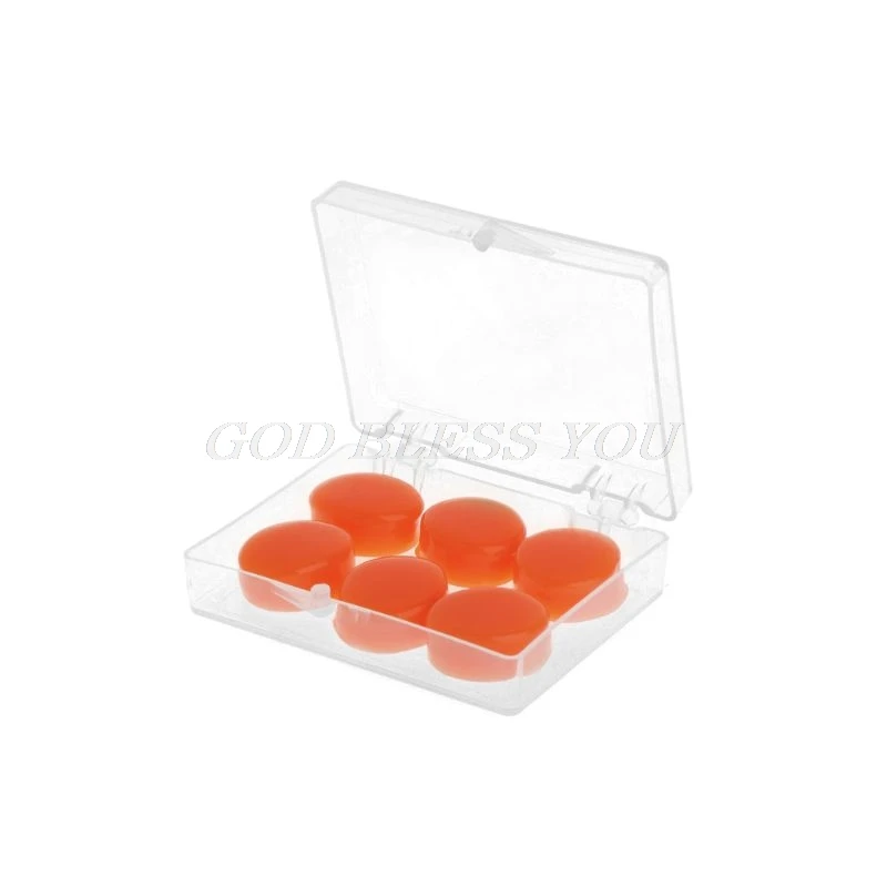

6PCS Earplugs Protective Ear Plugs Silicone Soft Waterproof Anti-noise Earbud Protector Swimming Showering Water Sports