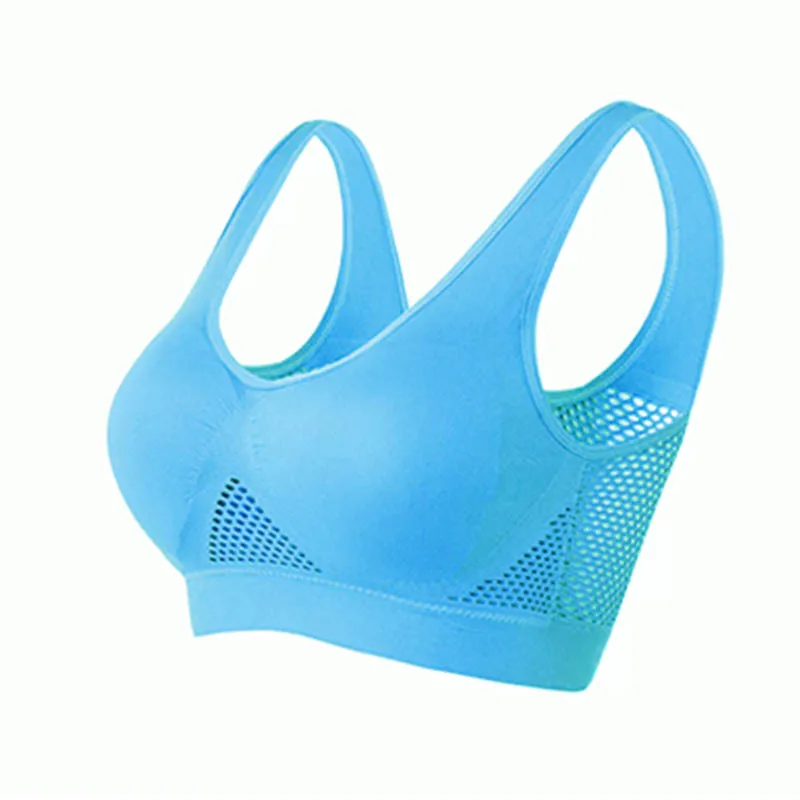

Breathable Sports Underwear for Women Sexy Yoga Bras Plus Size Hollow Mesh One Piece Sport Top Thin Running Sports Yoga Bra Gym