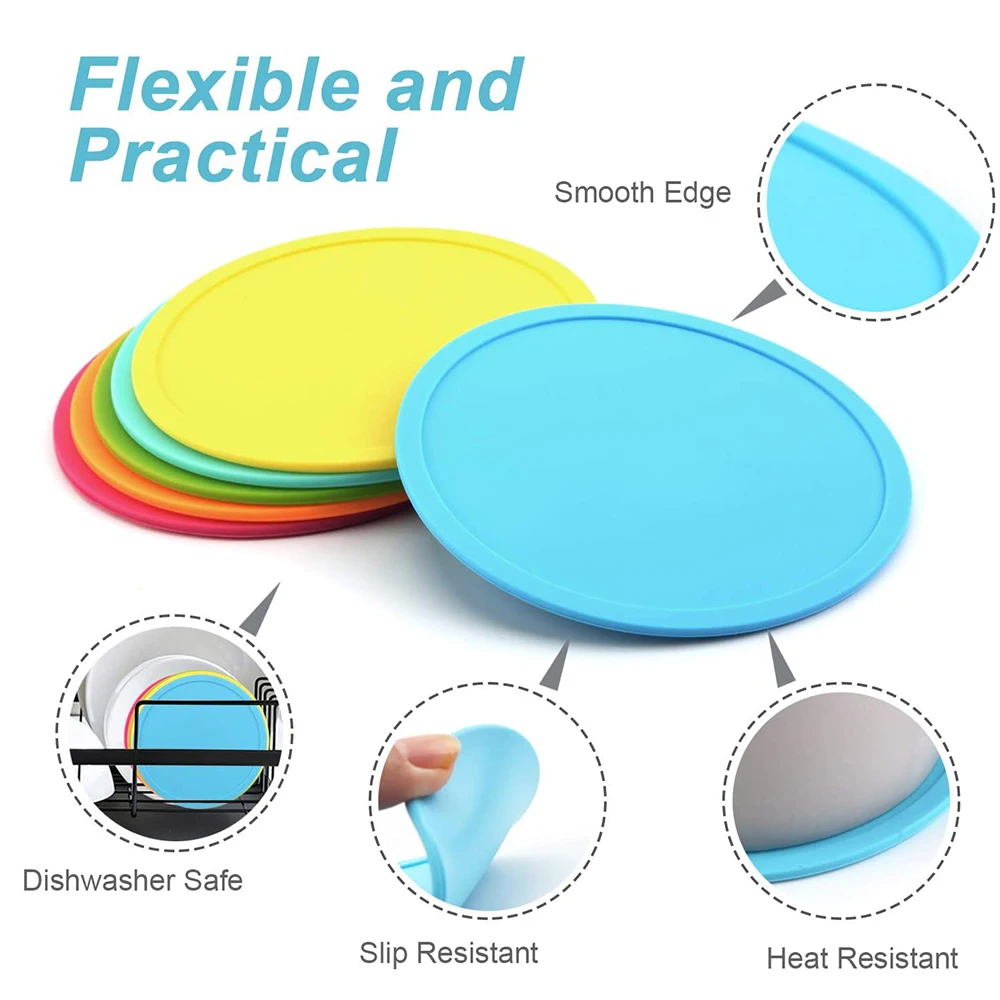 Silicone Coasters Colorful Heat Resistant Tea Cup Mat Lots Drinking Mug 3.9inch|Коврики и подложки| |