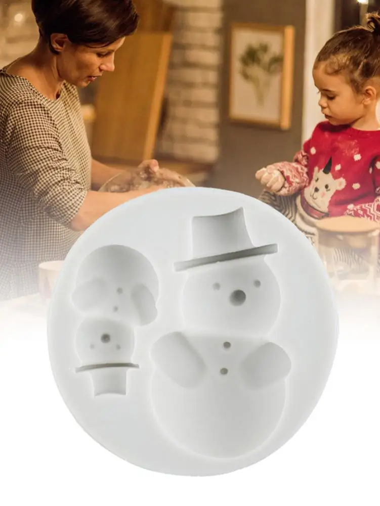 Рождественская тема силиконовая форма Рождественский снеговик для сыра мусс