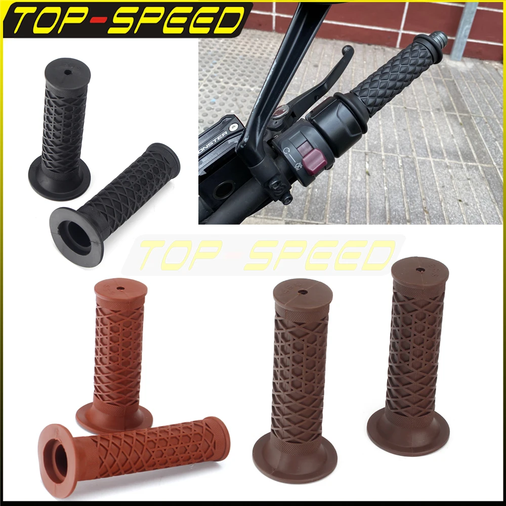 

25mm Hand Grip Handlebar Grips Soft Rubber Universal Racer Motorcycle Retro for Honda Suzuki Honda Harley Kawasaki Bobber Royal