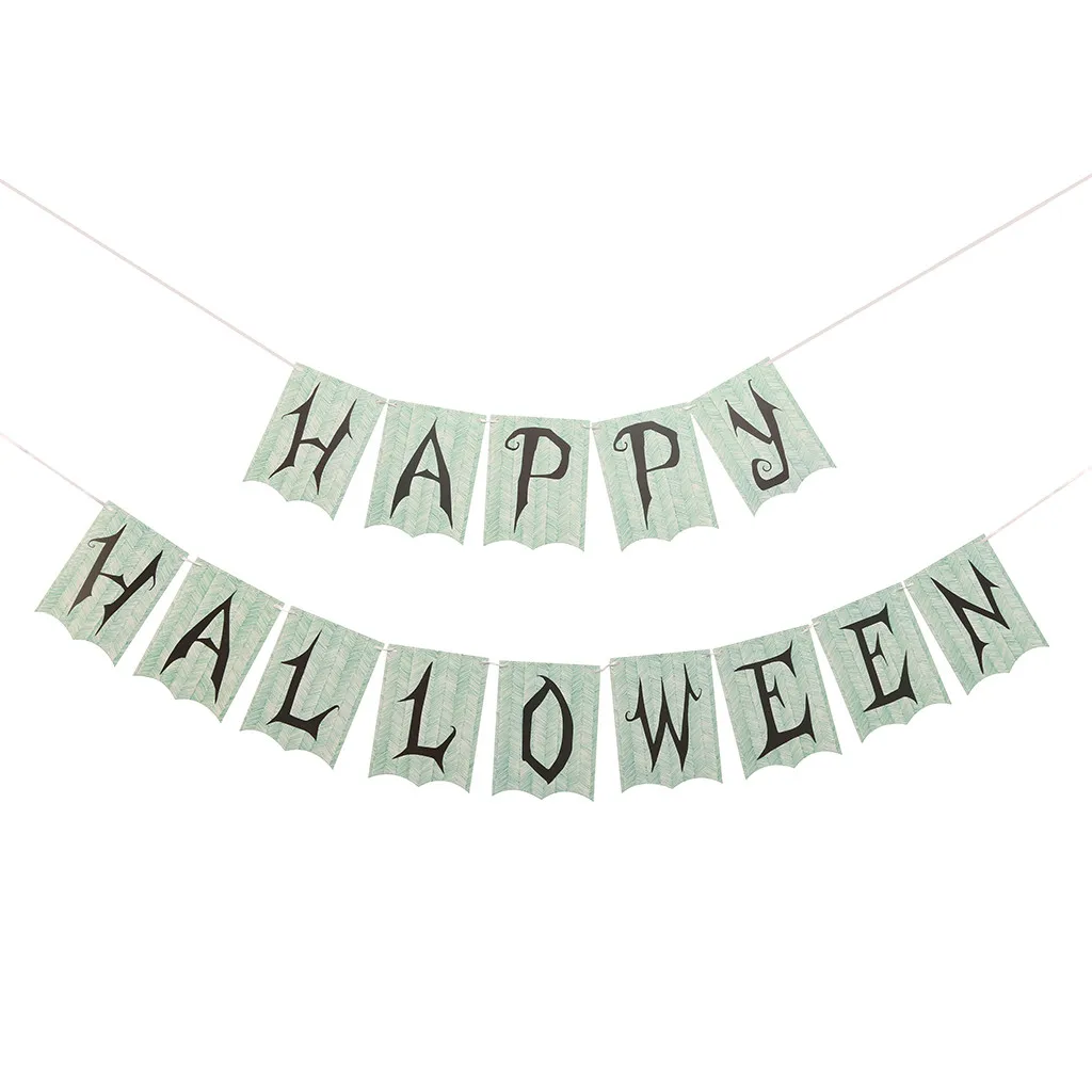 Близнецов вечерние и надписью &quotHappy Halloween&quot Гирлянда овсянка украшения на