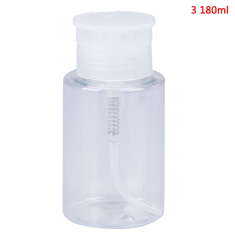 1 шт. 180/100ml Пустые Пластик жидкость для снятия лака Алкоголь Жидкость ясно Пресс
