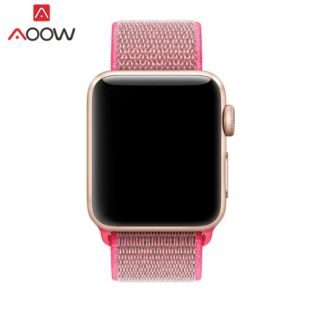 Цветной нейлоновый ремешок для часов Apple Watch 38 мм 42 мм 40 мм 44 мм тканый холщовый ремешок на липучке браслет для часов iwatch 1 2 3 4