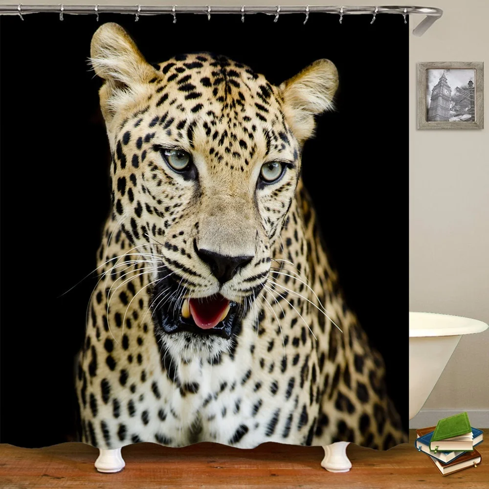 Модный чехол на крышку унитаза с леопардовым рисунком/набор коврик-подставка для