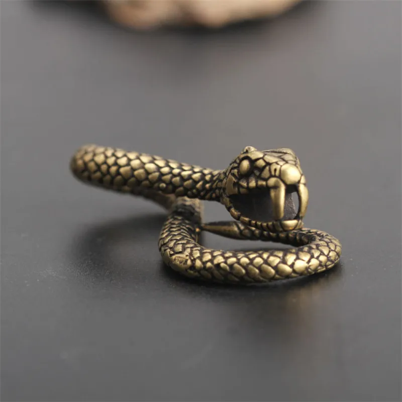 Винтажный медный брелок для ключей Ретро змеи ручной работы латунные фигурки
