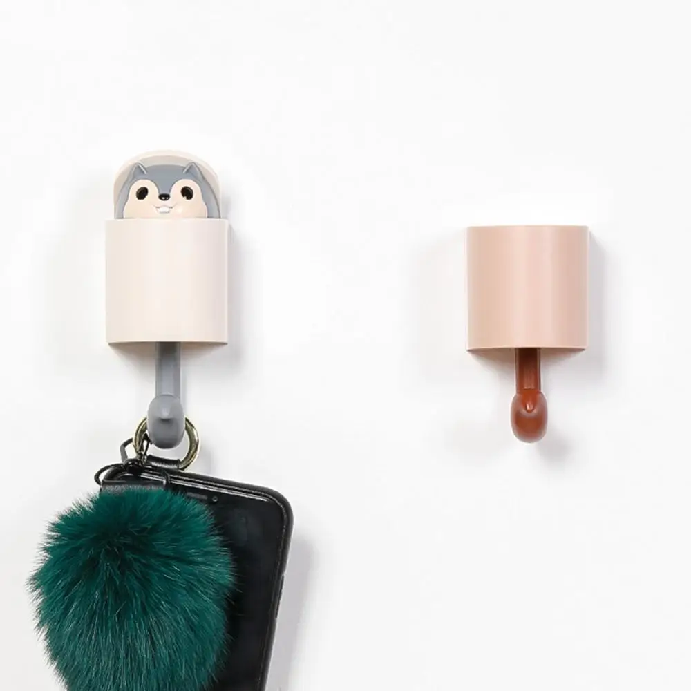 

Creative Squirrel Wall Hook Key Rack Coat Hanger Home Kitchen Bathroom Decor