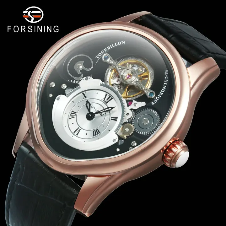 Роскошные брендовые автоматические часы с турбийоном для мужчин уникальные