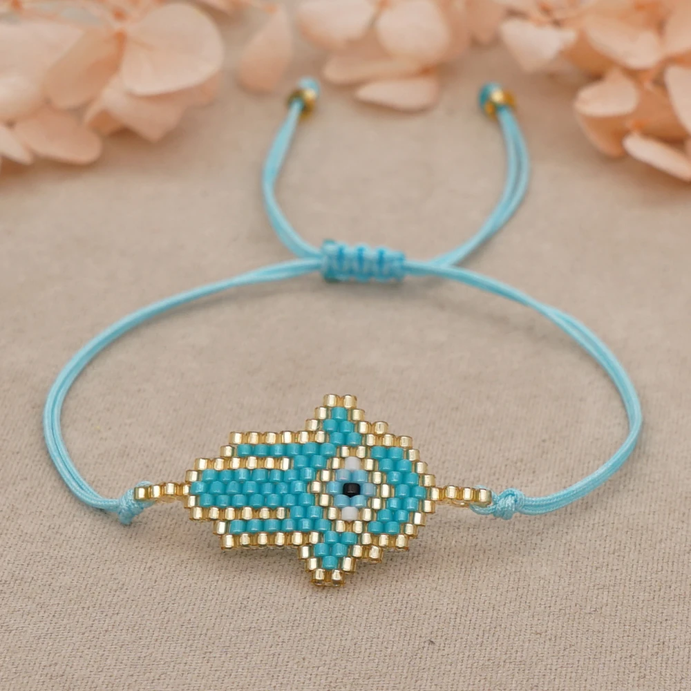 Go2boho Турецкий Дурной глаз браслет Miyuki Fatima Hamsa ручные браслеты для женщин Pulsera Mujer