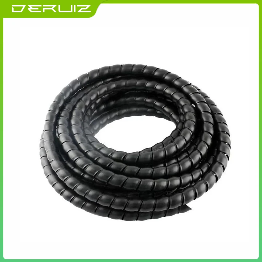 

1m Line Organizer Pipe Protection Spiral Wrap Winding Cable Wire Protector Cover Tube Black