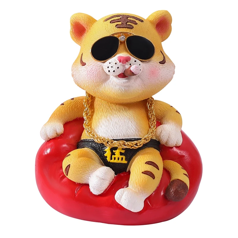 

Автомобильный диван с изображением тигра, владеющий диван, приборная панель с тигровой консолью, фигурка животного, аксессуары для автомоб...