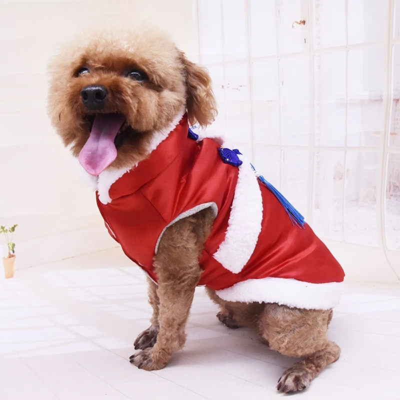 Костюм для домашних животных с хлопковой подкладкой теплый костюм китайским