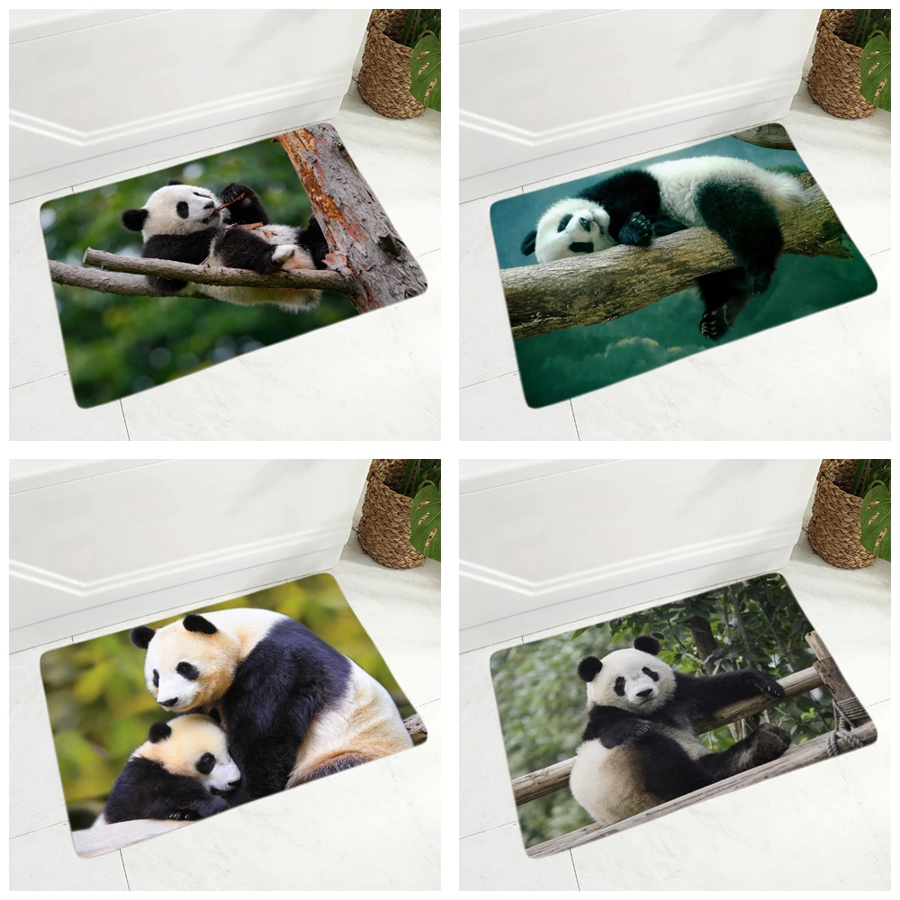Super Soft Flannel Cute China Panda Doormat Non-Slip 40x60cm Rug Dining Hall Decor Animal Floor Door Mat for Children Room | Дом и сад