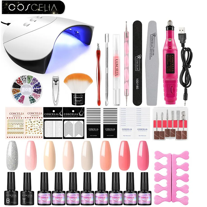 Маникюрный набор COSCELIA 7 мл наборы для ногтей гель лаков с лампой Гель лак