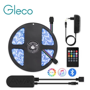 Светодиодная лента RGB 5M  10M 2835  5050 водонепроницаемая лента Светодиодная лента с пультом дистанционного управления и Bluetooth-контроллером светильник него декора