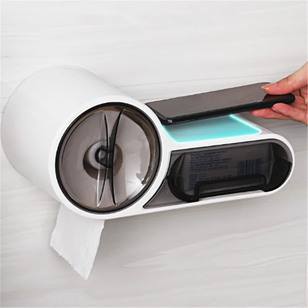 Туалет Бумага держатель настенный Водонепроницаемый туалетная бумага коробка с